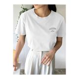 Tarzsokak Kadın Beyaz Sunshine Baskılı Oversize Tişört, Beyaz, S
