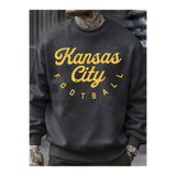 Tarzsokak Kansas City Futbol Tasarım Erkekler Tişörtü Sıcak Çok Renkli Kazak Casualfashion Spor Polar S
