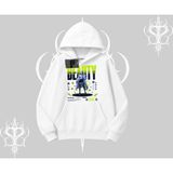 Tarzsokak Kapşonlu Sweatshirt Anime Unity Neon Detaylı Grafik Baskılı