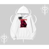 Tarzsokak Kapşonlu Sweatshirt Anime Waifu Kırmızı Grafik Desenli
