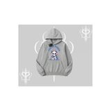 Tarzsokak Kapşonlu Sweatshirt Foodie Panda Tatlı Ve Sevimli Panda Baskılı, Gri, Xl