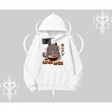 Tarzsokak Kapşonlu Sweatshirt Ramen Lover Kedi Anime Baskılı