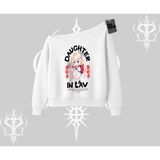 Tarzsokak Kayık Yaka Sweatshirt Anime Girl Daughter In Law Baskılı