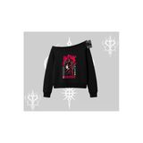 Tarzsokak Kayık Yaka Sweatshirt Anime Girlfriend Kırmızı, Siyah, Xl