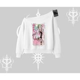 Tarzsokak Kayık Yaka Sweatshirt Anime Kawaii Japon Kız Desenli
