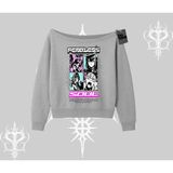 Tarzsokak Kayık Yaka Sweatshirt Fearless Soul Anime Kolaj Baskılı