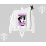 Tarzsokak Kayık Yaka Sweatshirt Games Schoolgirl Anime Baskılı