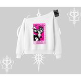 Tarzsokak Kayık Yaka Sweatshirt Heroic Anime Girl Japon Stil Grafik Baskılı