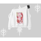 Tarzsokak Kayık Yaka Sweatshirt Madness Unleashed Anime Girl Baskılı