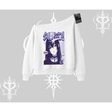 Tarzsokak Kayık Yaka Sweatshirt Neo Tokyo Girl Y2K Street Anime Aesthetic