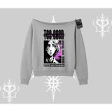 Tarzsokak Kayık Yaka Sweatshirt Too Good Anime Girl Grafik Baskılı