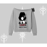Tarzsokak Kayık Yaka Sweatshirt Tsundere Anime Japanese Style Baskılı