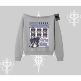 Tarzsokak Kayık Yaka Sweatshirt Twitch Emotes Cute Girl Anime Expression