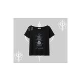 Tarzsokak Kayık Yaka Tshirt Noodle Theory Hand Drawn Concept, Siyah, M