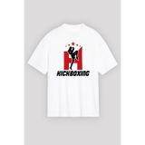 Tarzsokak Ko Buta Kick Boks Beyaz Unisex Oversize Tişört T-Shirt Os7894
