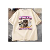 Tarzsokak Kraliçe Asla Ağlama Komik Kedi Meme T Shirt Erkek Kadın Aptal Kediler T-Shirt Komik Atasözü T 2857, Bej-2333, 4Xl-5Xl