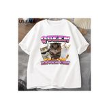 Tarzsokak Kraliçe Asla Ağlama Komik Kedi Meme T Shirt Erkek Kadın Aptal Kediler T-Shirt Komik Atasözü T 2857, Beyaz-2336, Xl