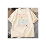Tarzsokak Many Lands Under One Sun T Shirt Men Women Fashion Short Sleeve Loose Basic T-Shirts Cotton T 2923, Bej-1163, S