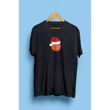 Tarzsokak Minimalist Basketbol Topu Oyuncu Basketbolcu Yılbaşı Yenilik Yeni Sene Tasarım Baskılı Unisex Tişört, Siyah, Xl