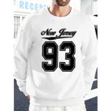 Tarzsokak New York Art 93 Mektup Baskı Erkek Moda Kazak Rahat Yumuşak Kazak Polar Spor Sokak Şıklığı So