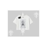 Tarzsokak Oversize Crop Tshirt Noodle Theory Hand Drawn Concept, Beyaz, M