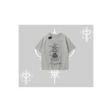 Tarzsokak Oversize Tshirt Noodle Theory Hand Drawn Concept, Gri, Xl