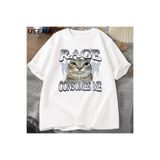 Tarzsokak Rage Beni Tüketiyor Kedi T Shirt Komik Kedi Meme Baskılı T-Shirt Vintage Unhinged Aptal Kedi 2911, Beyaz-2811, M