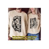 Tarzsokak Renkli Biskilet Yaka Sweatshirt Çift Sevgili Kombinleri Couple Clothing, Renkli-O18, Xl