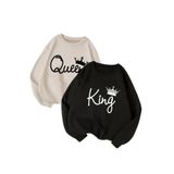 Tarzsokak Renkli Biskilet Yaka Sweatshirt Çift Sevgili Kombinleri Couple Clothing, Renkli-O23, S