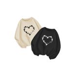 Tarzsokak Renkli Biskilet Yaka Sweatshirt Çift Sevgili Kombinleri Couple Clothing, Renkli-O24, L