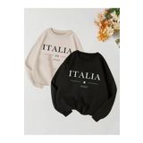 Tarzsokak Renkli Biskilet Yaka Sweatshirt Çift Sevgili Kombinleri Couple Clothing