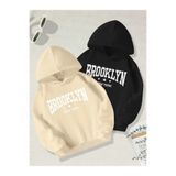 Tarzsokak Renkli Kapşonlu Sweatshirt Çift Sevgili Kombinleri Couple Clothing, Renkli-K14, Xl