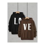 Tarzsokak Renkli Kapşonlu Sweatshirt Çift Sevgili Kombinleri Couple Clothing, Renkli-K2, S