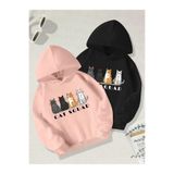 Tarzsokak Renkli Kapşonlu Sweatshirt Çift Sevgili Kombinleri Couple Clothing, Renkli-K25, Xl