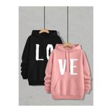 Tarzsokak Renkli Kapşonlu Sweatshirt Çift Sevgili Kombinleri Couple Clothing, Renkli-K3, S