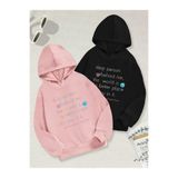 Tarzsokak Renkli Kapşonlu Sweatshirt Çift Sevgili Kombinleri Couple Clothing, Renkli-K33, L