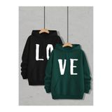 Tarzsokak Renkli Kapşonlu Sweatshirt Çift Sevgili Kombinleri Couple Clothing, Renkli-K5, L