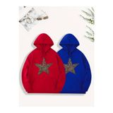Tarzsokak Renkli Kapşonlu Sweatshirt Çift Sevgili Kombinleri Couple Clothing, Renkli-K80, M