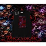 Tarzsokak Sasuke Uchiha Naruto Anime Karakter Oversize Unisex Kolsuz Tişört Beyaz - Siyah