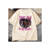 Tarzsokak Senin Babam Benim Kardiyo Tshirt Baba Kuğu Teeerkek Kadın Grafik Baskılı Tişört Bisik 2912, Bej-1074, 2Xl-3Xl