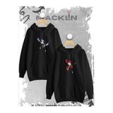 Tarzsokak Sevgili Çift Kombini Mordecai Ve Margaret Gitar Baskılı Tasarım Kapüşonlu Sweatshirt, Siyah-193, Xl