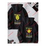 Tarzsokak Sevgili Çift Kombini Shrek And Fioana Sırt Baskılı Kapüşonlu Sweatshirt 2Li, Siyah-15, Xl