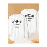 Tarzsokak Sevgili Eş Arkadaş Kombinleri Baskılı Bisiklet Yaka Oversize Sweatshirt 2L, Beyaz-234, L