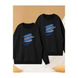 Tarzsokak Sevgili Eş Arkadaş Kombinleri Baskılı Bisiklet Yaka Oversize Sweatshirt 2L, Siyah-235, L