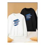 Tarzsokak Sevgili Eş Arkadaş Kombinleri Baskılı Bisiklet Yaka Oversize Sweatshirt 2L, Siyah-236, M