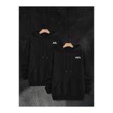 Tarzsokak Siyah Biskilet Yaka Sweatshirt Çift Sevgili Kombinleri Couple Clothing, Siyah-O6, Xl