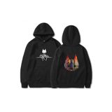 Tarzsokak Siyah Kaçak Oyun Kedi Anime Hoodie Sıcak Oyuni Büyük Boy Ti, Siyah-1544, Xl