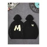 Tarzsokak Siyah Kapşonlu Sweatshirt Çift Sevgili Kombinleri Couple Clothing, Siyah-K34, Xl