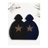 Tarzsokak Siyah Kapşonlu Sweatshirt Çift Sevgili Kombinleri Couple Clothing, Siyah-K7, S