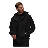 Tarzsokak Siyah Oversize 3 Iplik Kalın Içi Polarlı Fermuarlı 1.Kalite Bol Kesim Düz Baskısız Sweatshirt, Siyah, M